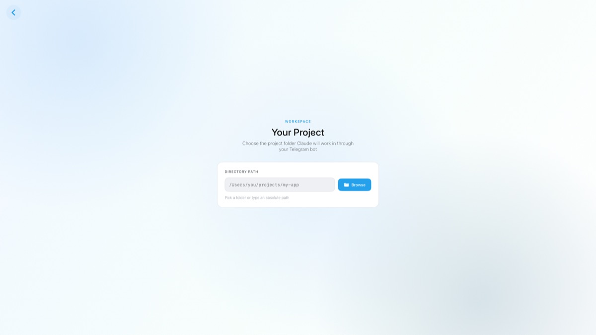 Project Folder selection